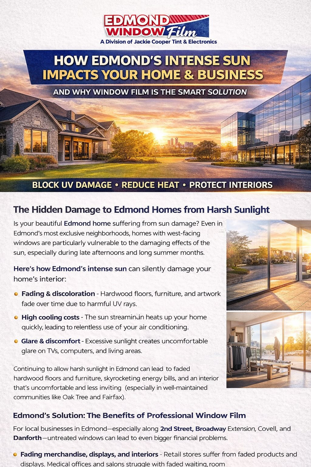 Protecting Edmond Homes from Harsh Sun